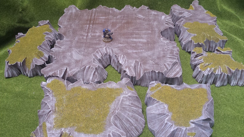 Miniature Wargames Stackable Mountain Terrain System Custom RTSystems Bundle