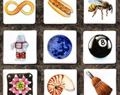 Magnets, fridge magnets, refrigerator magnets, hand painted, porcelain, pop culture