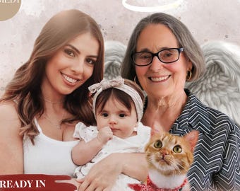 Add Deceased Loved One to Photo, Realistic Photo Merge