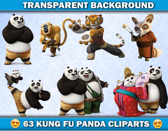 Kungfu Panda Clipart Kungfu Panda Png Characters Panda Etsy