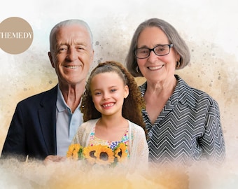 Memorial Portrait, Add Deceased Loved One to Photo (Digital File)