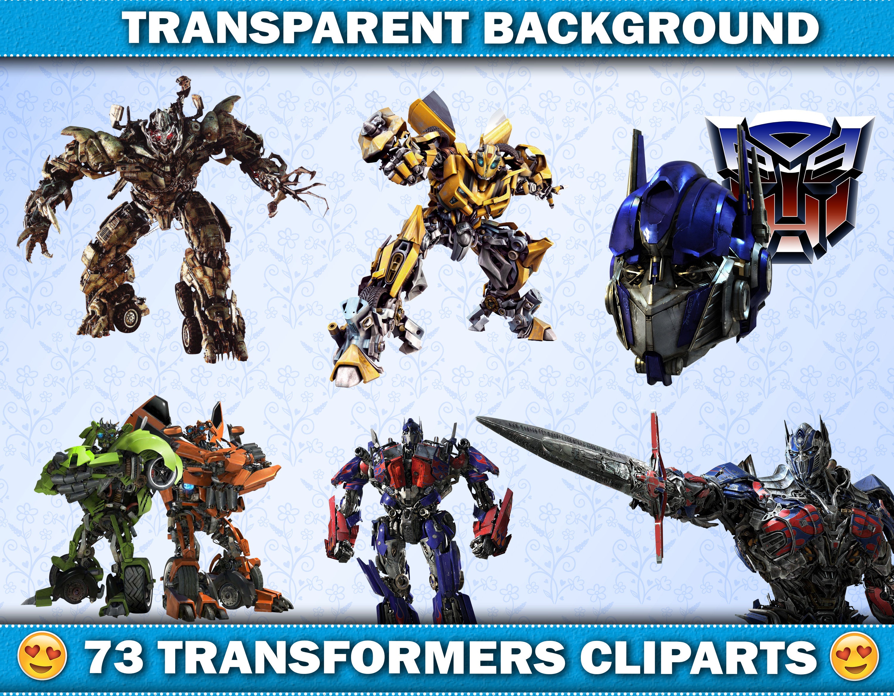 Transformers Clipart Transformers PNG Characters Robot | Etsy