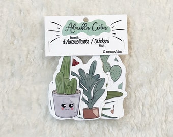 Adorable Cactus Theme Vinyl Sticker Pack