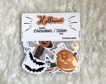 Pack of Colorful Halloween Theme Stickers