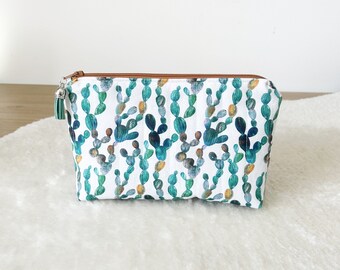 Cactus cosmetic bag - Cactus beauty bag - Cactus makeup case