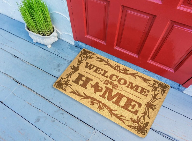 Compatible With Welcome Home Texas Doormat Sweet Home  D\u00e9cor  Unique Gift Handmade Present Outside Inside Personalized