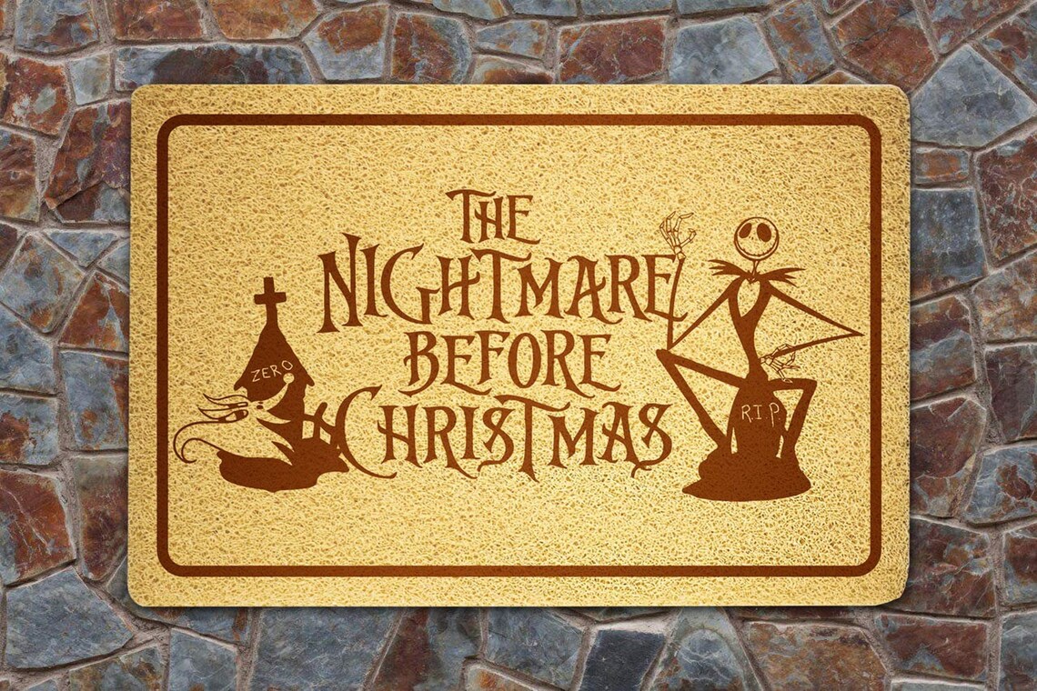 Compatible With The Nightmare Before Christmas Door Mat Etsy