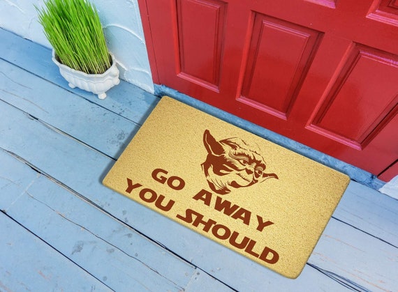 Star Wars Yoda Door Mat Funny Doormat Sweet Home Decor Accessories Unique Gift Handmade Present Outside Personalized
