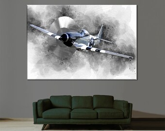 P 51 Mustang Print Etsy