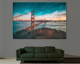 Golden Gate Bridge Leinwand: Architektur