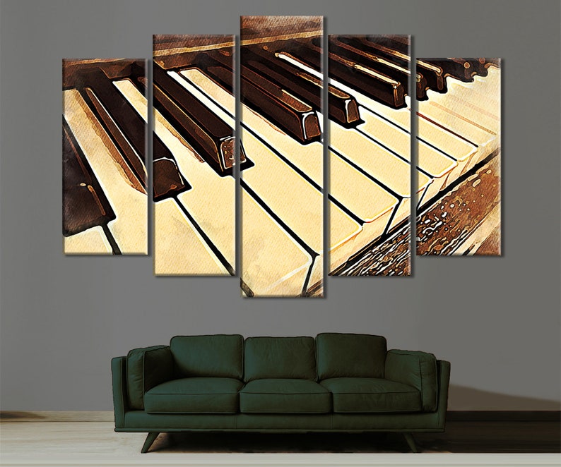 Piano Canvas Piano Keys Wall Art Pianist Gift Musical Etsy