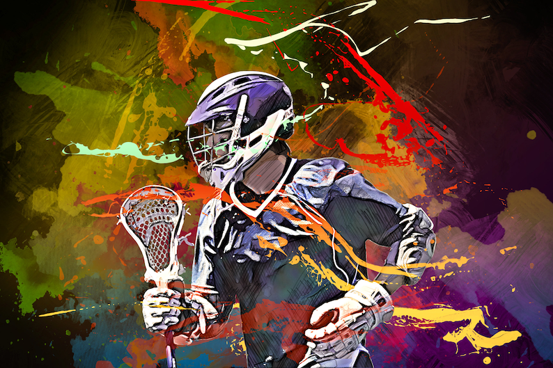 Lacrosse Canvas Lacrosse Wall Decor Lacrosse Print Sports Etsy