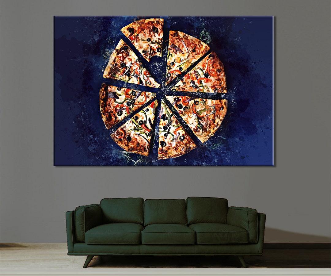 Pizza Wall Art, Kitchen Room Decor, Restaurant Wall Art, Pizzeria Decor