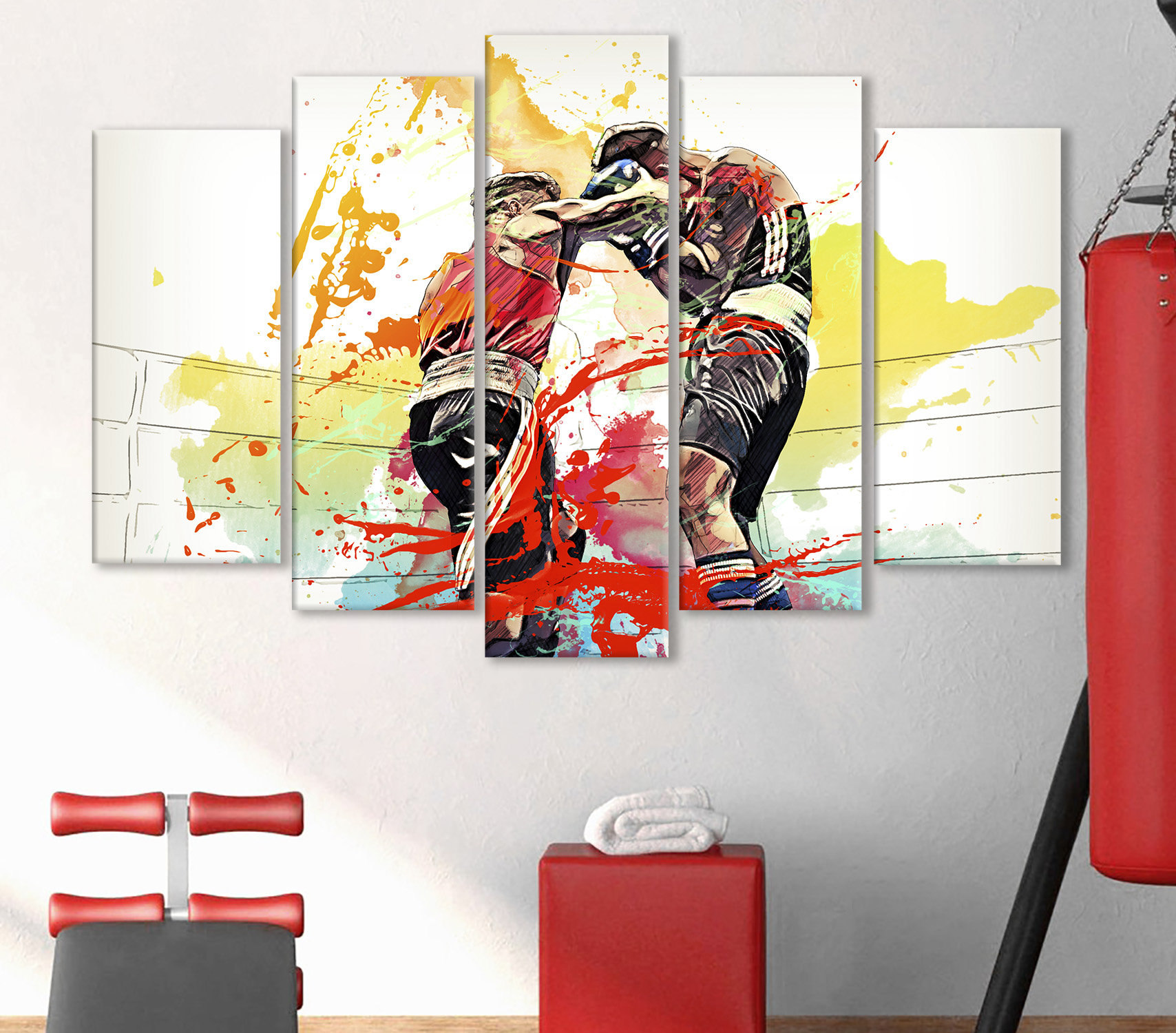 Boxing Canvas Print: Sparring Partners, Motivation Wall Art - Etsy