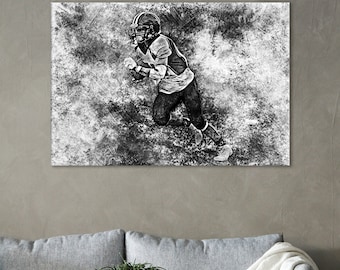 Arte en lienzo de jugador de fútbol: decoración deportiva para habitación