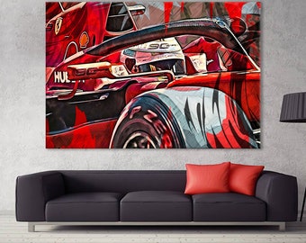 Sebastian Vettel F1 Canvas Print: Race Car Wall Art