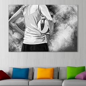 Women's Volleyball Canvas, Volleyball Wall Print, Volleyball Artwork, Volleyball Home Decor, Volleyball Print,Volleyball Art,Volleyball Gift