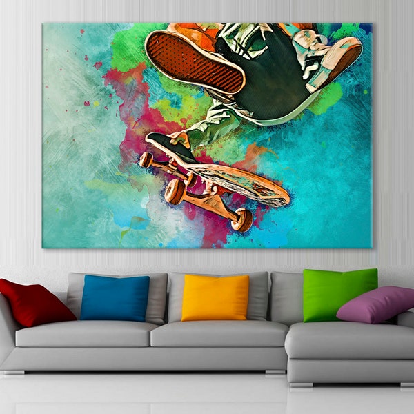 Skateboard Wall Art Etsy