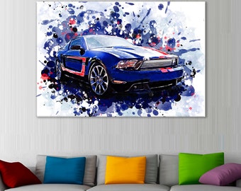 Ford Mustang Canvas Art: Muscle Car Wall Decor