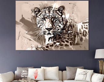 Leopard Canvas Art Print: Wildlife Home Decor