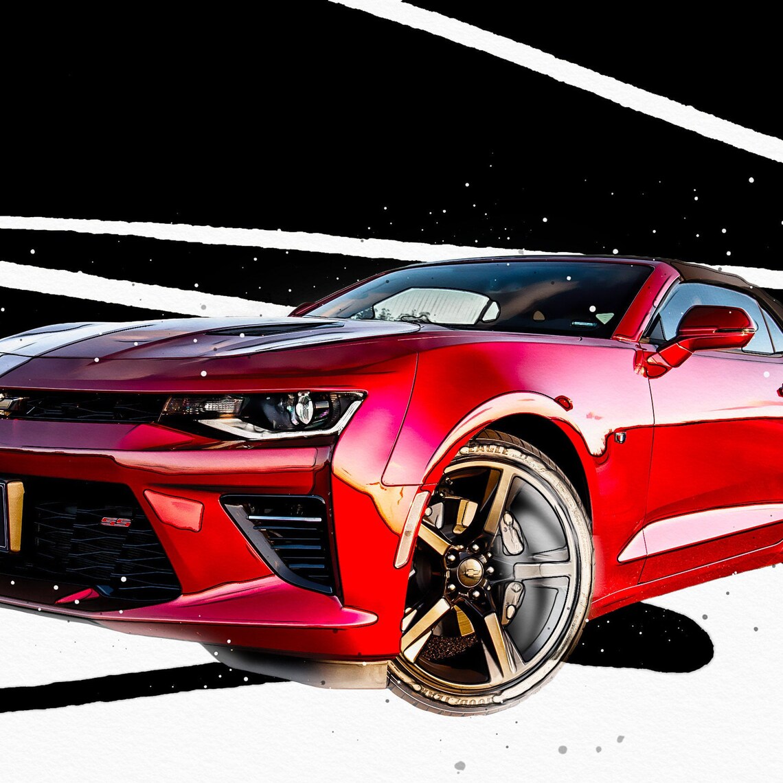 Chevrolet Camaro Painting Chevrolet Camaro Canvas Chevrolet Etsy