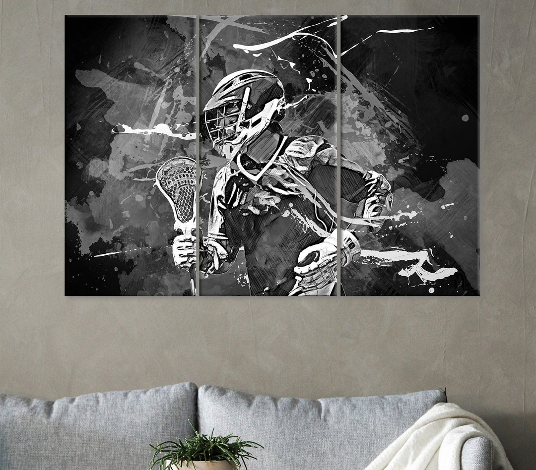 Lacrosse Artwork, Lacrosse Wall Decor, Lacrosse Print, Sports Room