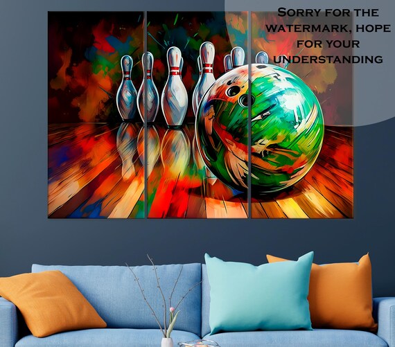 Poster Mural De Brevet Bowling Patent Earth - Vintage, Reproduction, Format Toile Ou Encadré