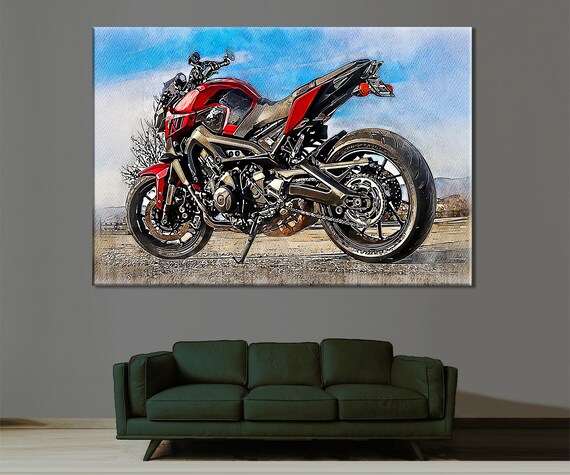 Motorcycle Canvas Art Motorbike Room Decor Motorbike Home Decor Motorbike Print Motorcycle Print Bike Canvas Art Motorcycle Print
