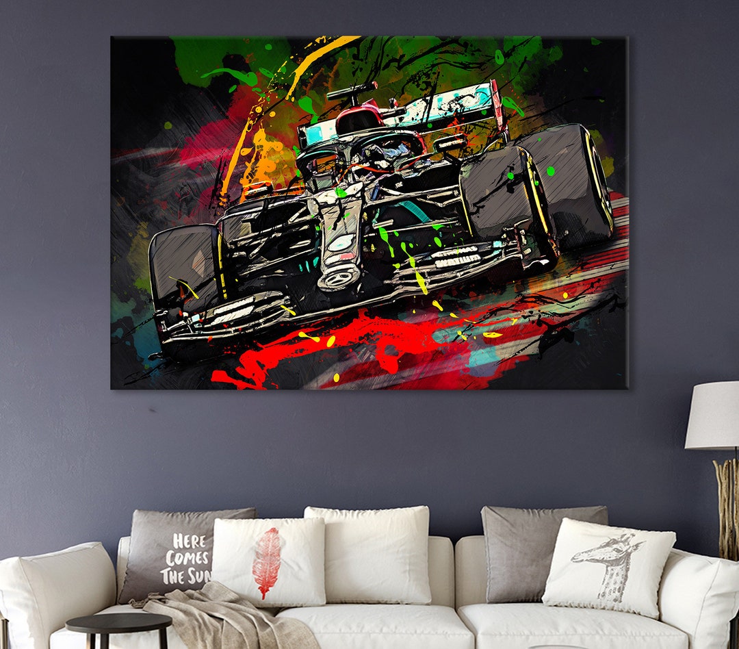 Lewis Hamilton Canvas Formula 1 Print Racing Wall Decor - Etsy