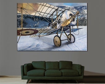 Biplane Canvas Print: Vintage Aviation Wall Art