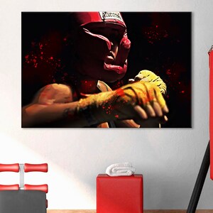 Boxing Canvas, Boxing Print, Motivation Wall Art, Boxing Room Decor, Box Fan Gift, Boxer Wall Art, Boxing Artwork, Boxing Gym Wall Decor