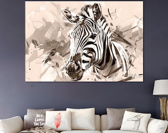 Zebra Canvas Print: Wild Animal Giclée Wall Art