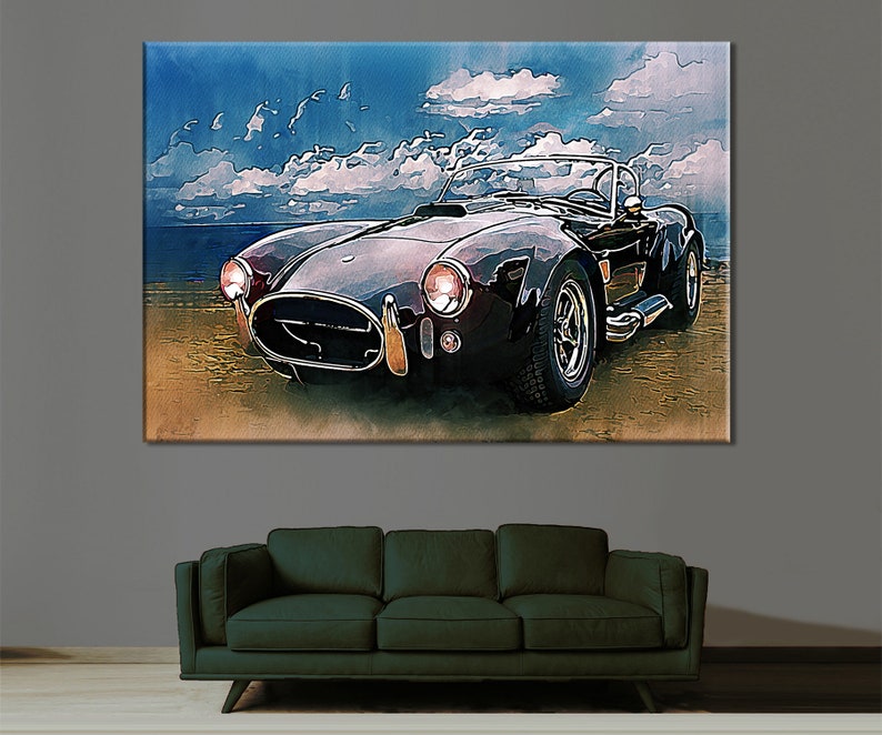 AC Cobra Canvas Car Wall Art Classic Car Poster Room Wall