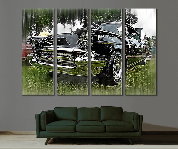 Chevrolet Bel Air 1957 Canvas Car Wall Art Classic Car Etsy