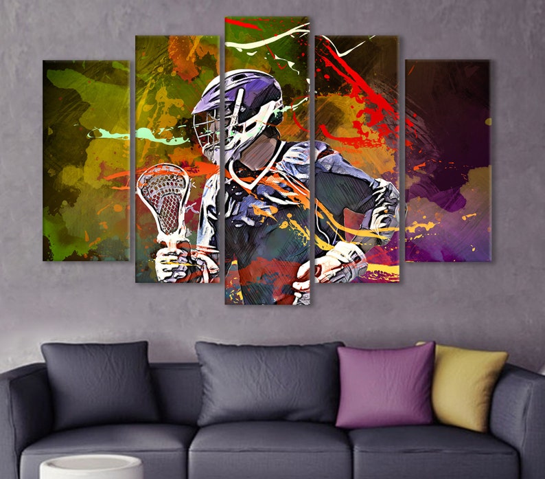 Lacrosse Canvas Lacrosse Wall Decor Lacrosse Print Sports Etsy