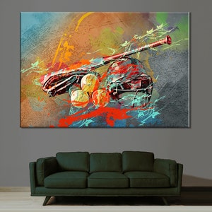 Softball Canvas Art, Softball Wall Decor, Softball Canvas Print, Digital Art, Sports Room Decor, Softball Fan Gift