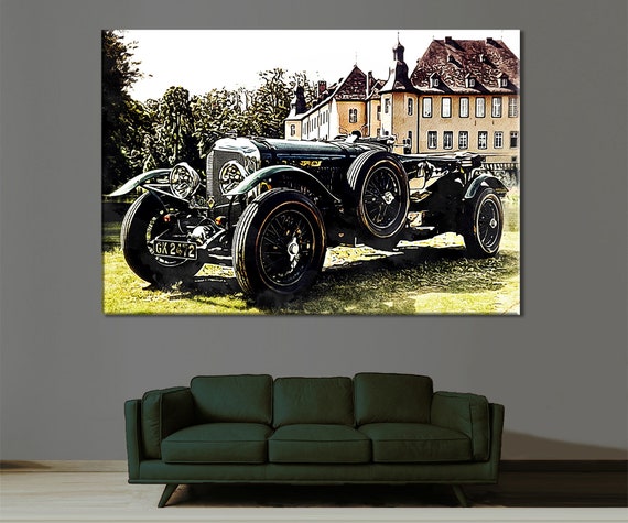 Oldtimer Auto Print Vintage Car Canvas Car Wall Art Room Etsy