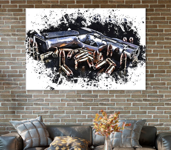 Poster Vintage 'Plan De Balle De Fusil' - Décor Grotte D'homme, Cadeau Vétéran - Patent Earth