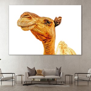 Kamel Leinwand, Tiere Wandkunst, Kamel Druck, Kamel Poster, Ölmalerei Stil, Wilde Tiere, Wildtiere Leinwand