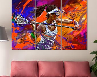 Abstract Lacrosse Player Art Print : Lacrosse Motivation Gift