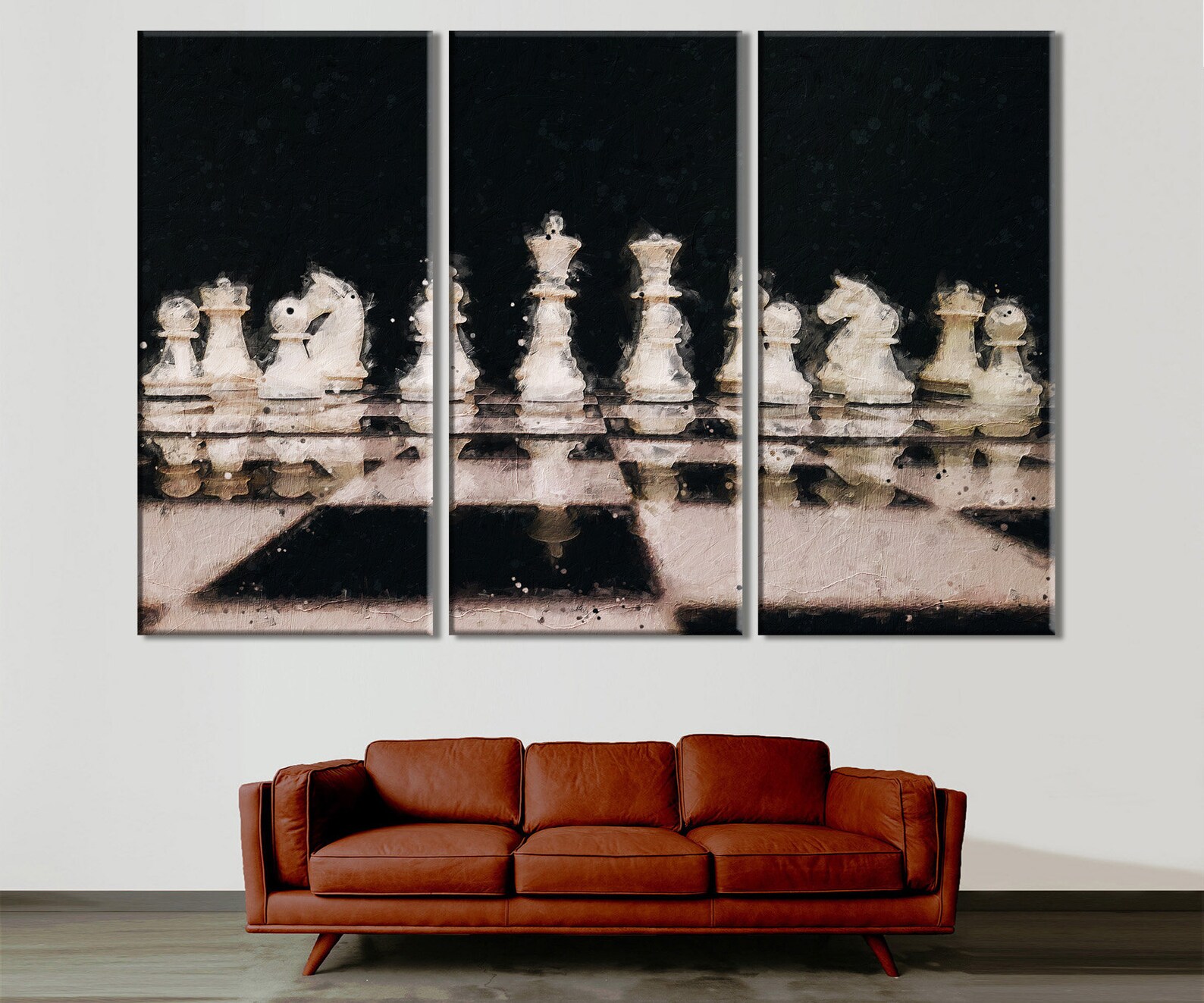 Chessboard Canvas Print: Modern Checkerboard Wall Art - Etsy