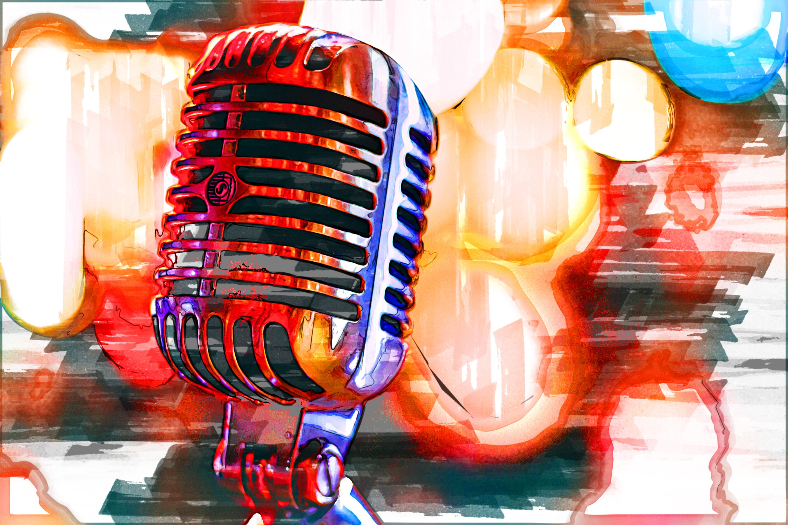 Microphone Wall Art Microphone Shure 55 Canvas Singer Gift Etsy