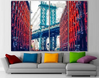 George Washington Bridge Canvas Print: Modern Room Decor, Ready to Hang