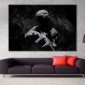 Special Forces Canvas, Military Print, Soldier Wall Decor, Army Rangers Poster, Spec Ops Canvas, SWAT Print, Military Unique Gift