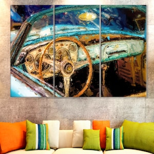 Oldtimer Car Print, Vintage Car Canvas, Classic Car  Wall Art, Retro Auto Poster, Oldtimer Car Painting, Vintage Car Artwork,Retro Car Decor
