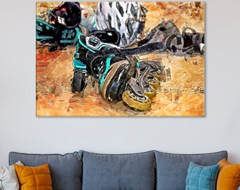 Roller Skates Canvas Print: Skating Room Wall Art
