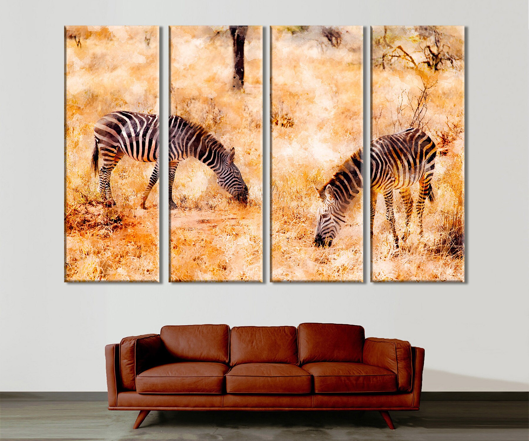 Zebra Canvas Art Zebra Wall Art Animals Canvas Zebra Photo Etsy