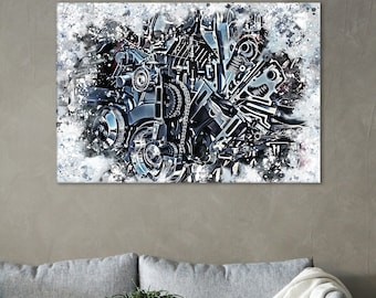 Engine Canvas Print: Automotive Motor Wall Art