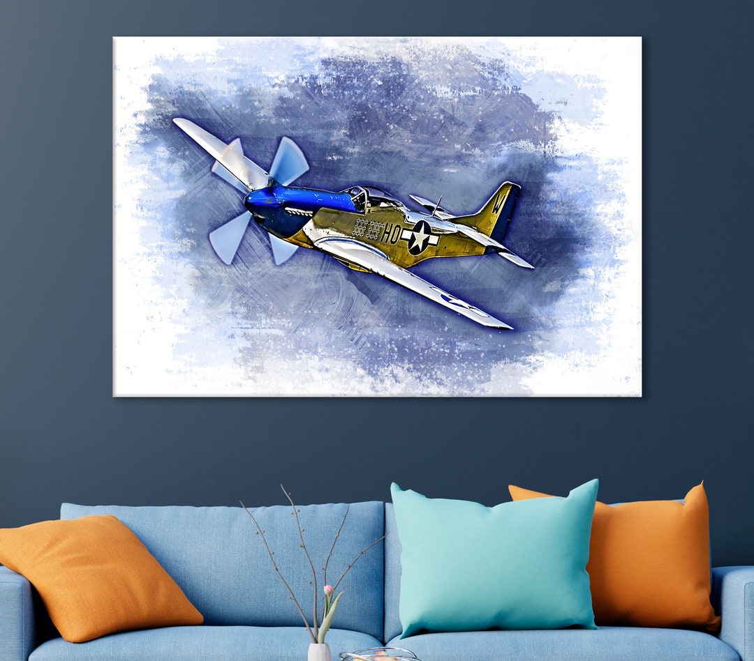 P51 Mustang Canvas Print Aviation Wall Art, Pilot Gift Etsy — free download