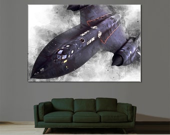 Impresión en lienzo del SR-71 Blackbird: arte mural de aviones de reconocimiento